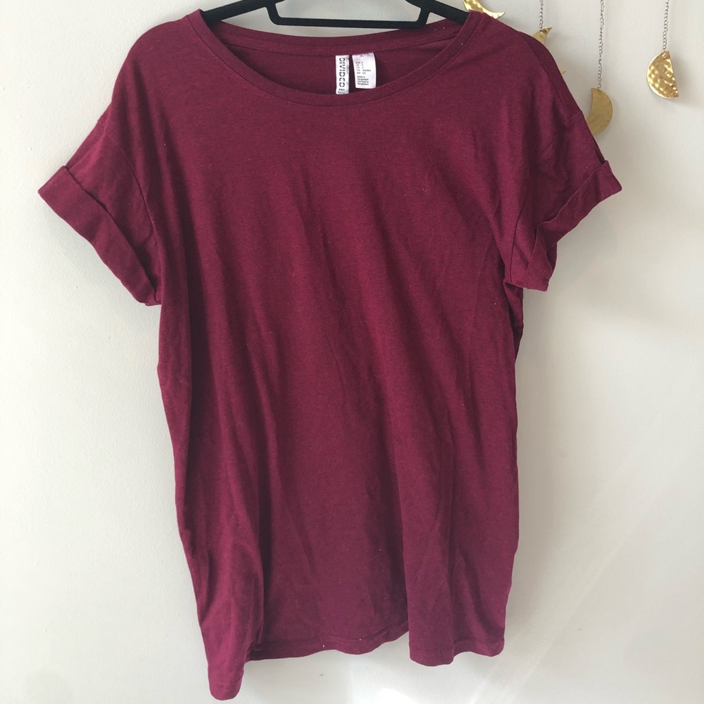 Maroon T-Shirt dress